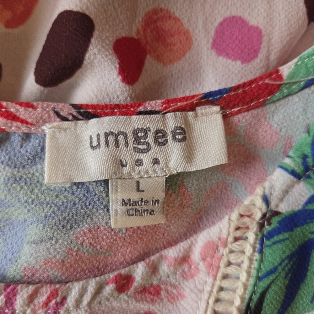 UMGEE Floral Long Sleeve Dress Large - Picture 6 of 6